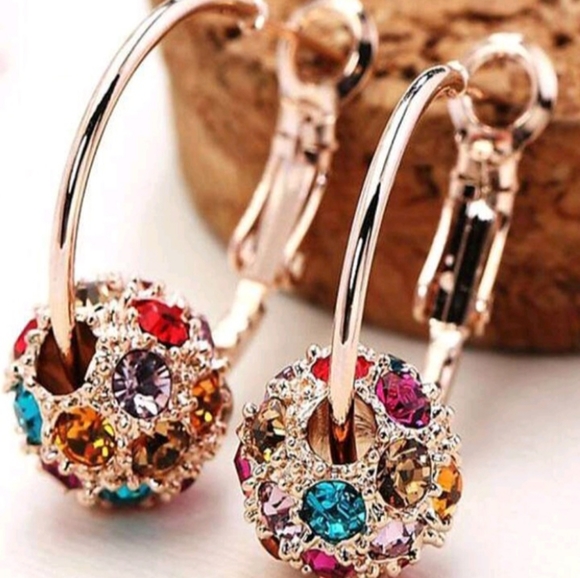 Dazzling ball earrings - Picture 5 of 6